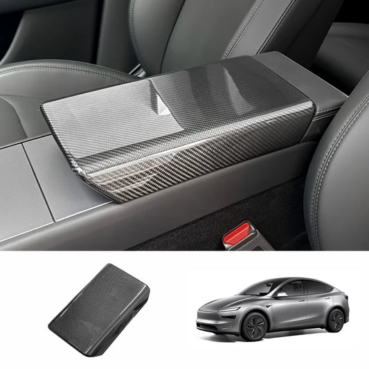 [Real Carbon Fiber] Armrest Cover for Tesla Model Y Juniper 2025+ Glossy Carbon Fiber