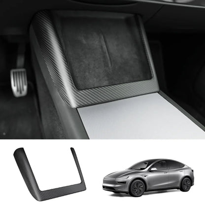 [Real Carbon Fiber] Wireless Charging Area Trim for Tesla Model Y Juniper 2025+ Matte Carbon Fiber
