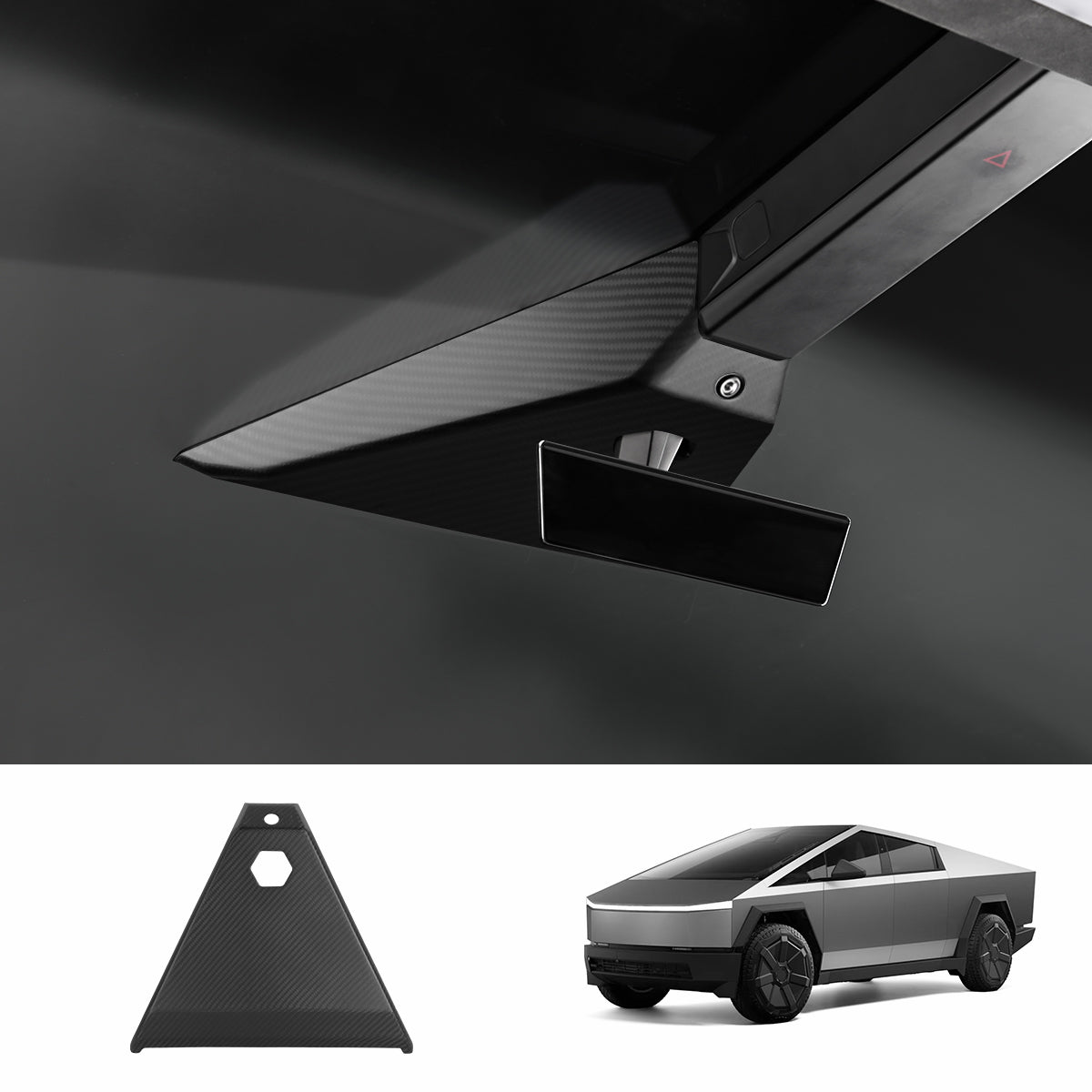 Carbon Fiber Cabin Camera Trim Cover for Tesla Cybertruck Matte Carbon Fiber