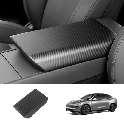 [Real Carbon Fiber] Armrest Cover for Tesla Model Y Juniper 2025+ Matte Carbon Fiber
