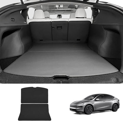 Napa Leather Rear Trunk Mat – Durable Protection for Tesla Model Y Juniper 2025+ Black