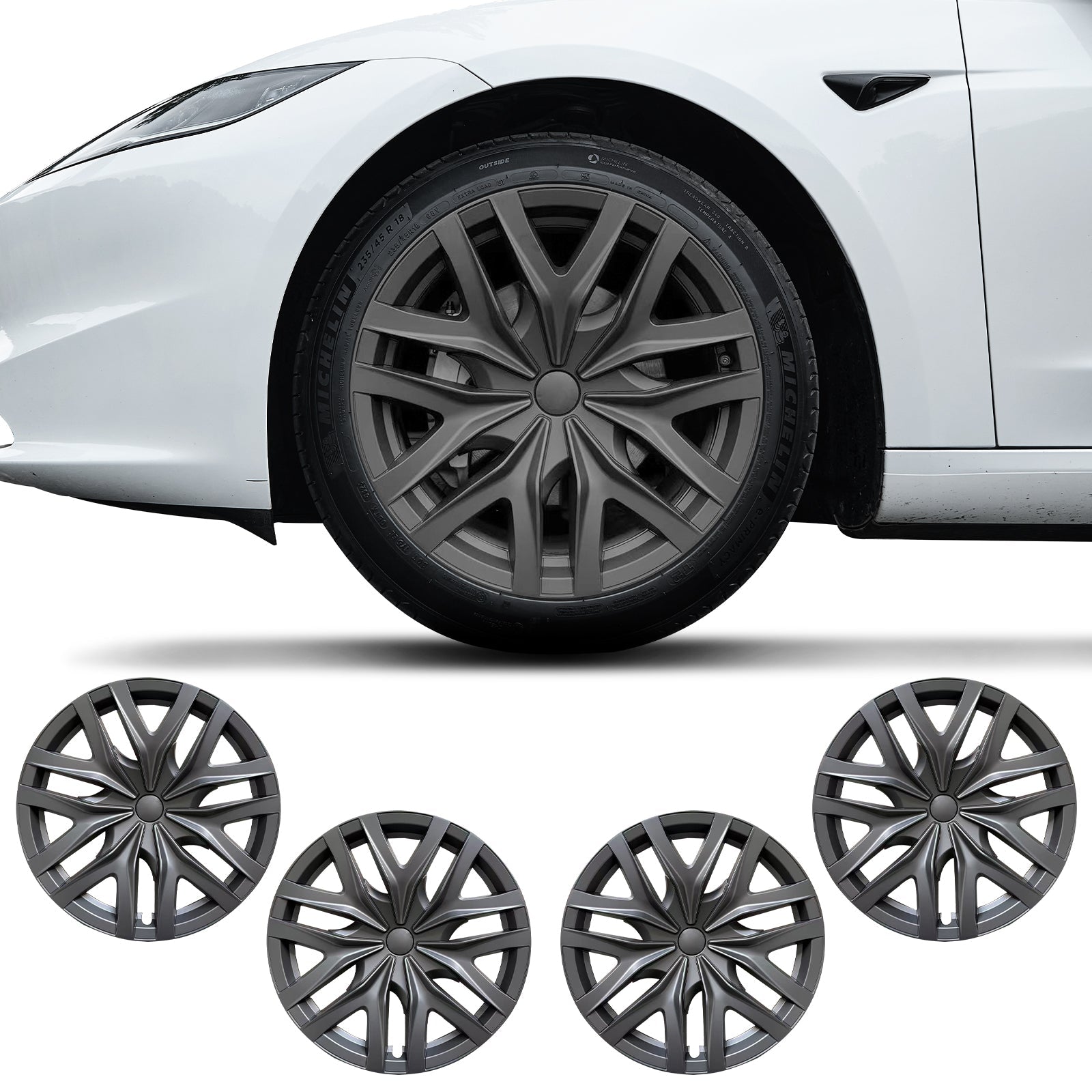 18" Arachnid Wheel Covers For Tesla Model 3 Highland