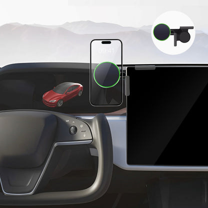 Model S/X MagSafe Solar Phone Holder For Tesla(2021-2023) Magsafe Magnetic Charging