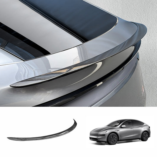 [Real Carbon Fiber] High-Performance Rear Spoiler for Tesla Model Y Juniper 2025+ Glossy Real Carbon Fiber