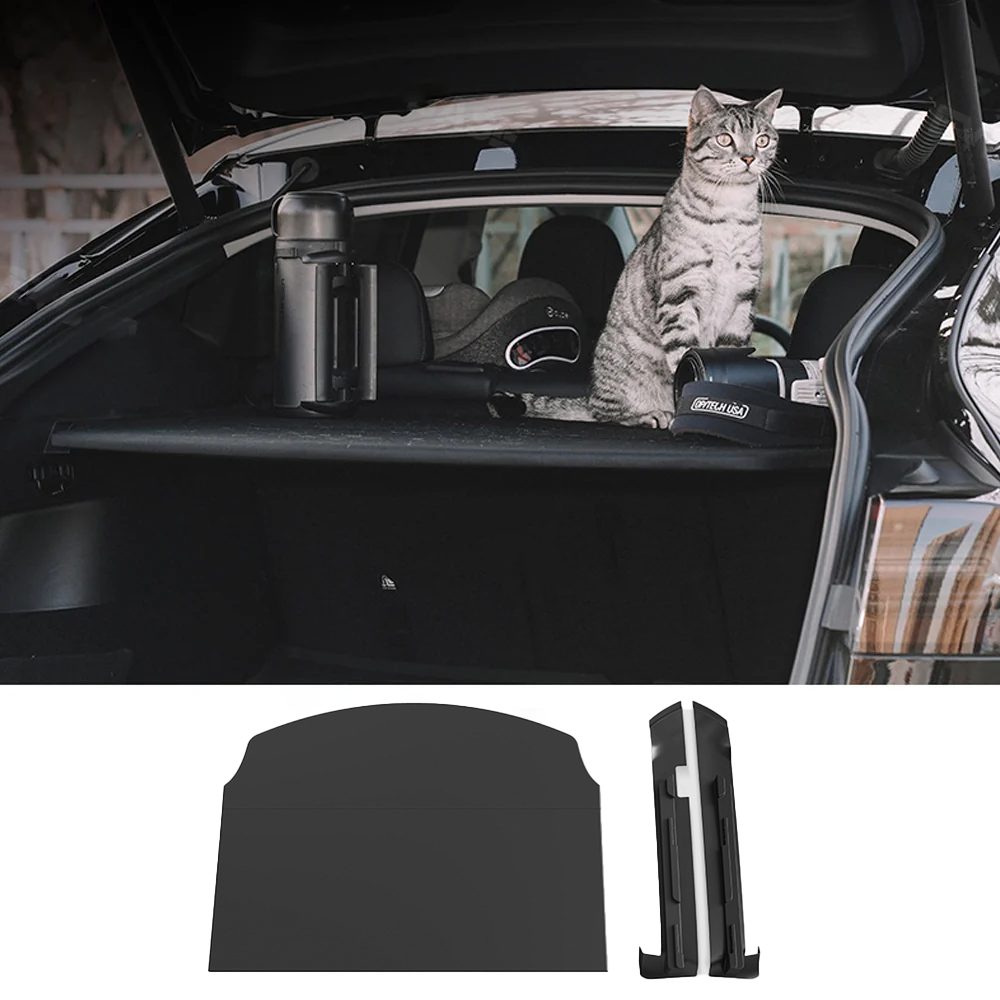 Factory Cargo Cover Board Foldable Rear Trunk Storage shock-absorbing For Tesla Model Y（2020-2024）