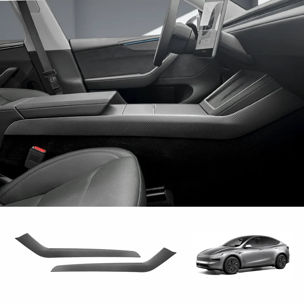 [Real Carbon Fiber] Center Console Side Interior Trim Panel for Tesla Model Y Juniper 2025+ Matte
