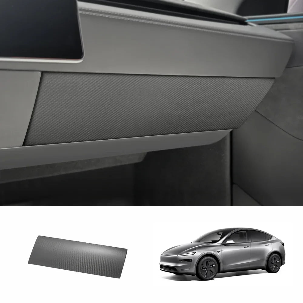 [Real Carbon Fiber] Glove Box Cover for Tesla Model Y Juniper 2025+ Matte Carbon Fiber