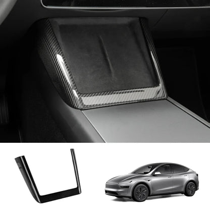 [Real Carbon Fiber] Wireless Charging Area Trim for Tesla Model Y Juniper 2025+ Glossy Carbon Fiber