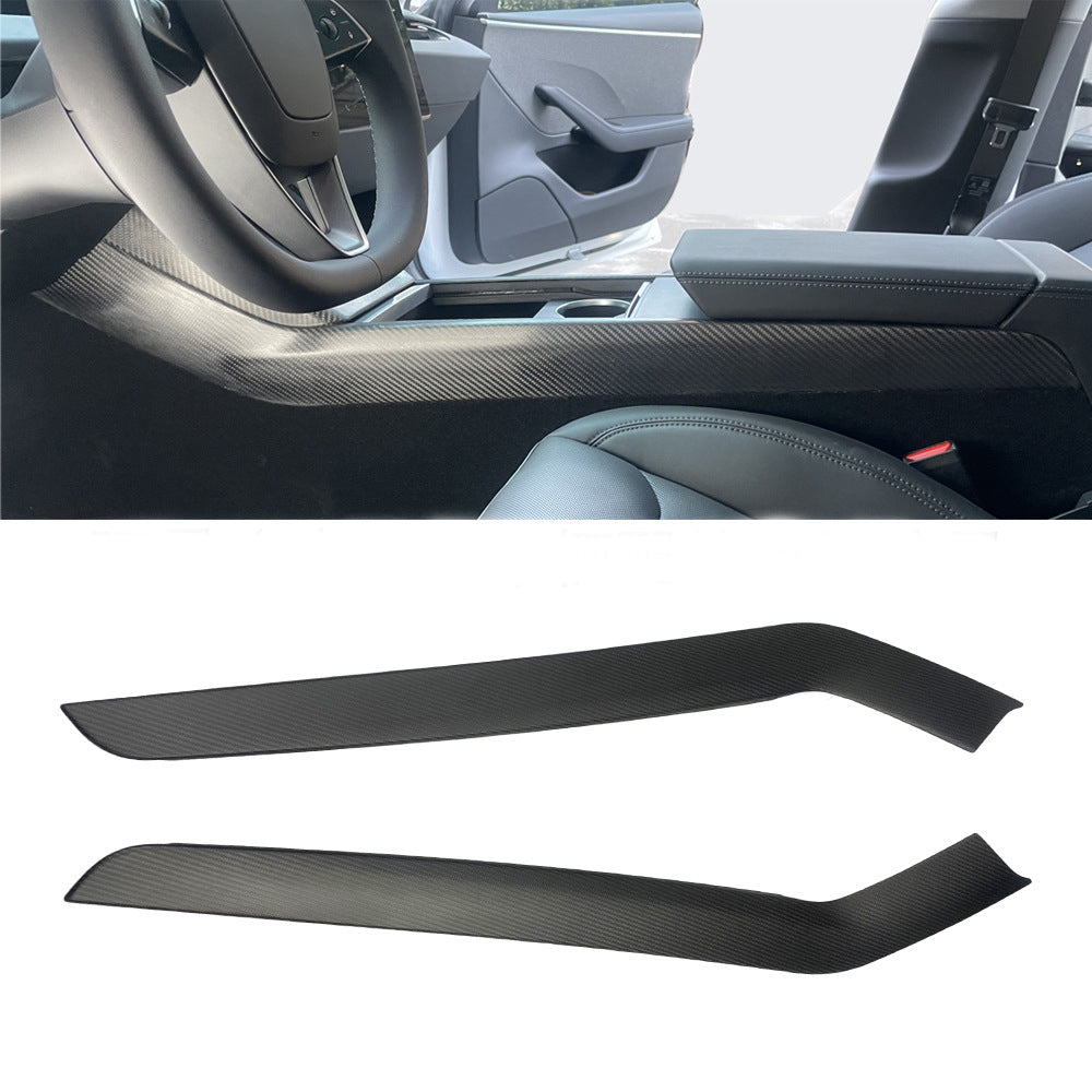 [Real Carbon Fiber] Center Console Side Interior Trim Panel For Tesla 2024+ Model 3 Highland