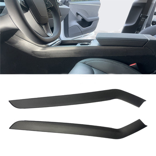 [Real Carbon Fiber] Center Console Side Interior Trim Panel For Tesla 2024+ Model 3 Highland