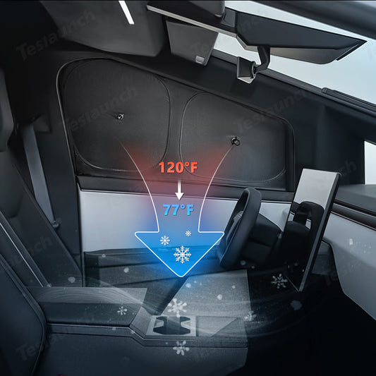 Privacy & Thermal Insulation Window Camping Sunshade Curtains for Cybertruck