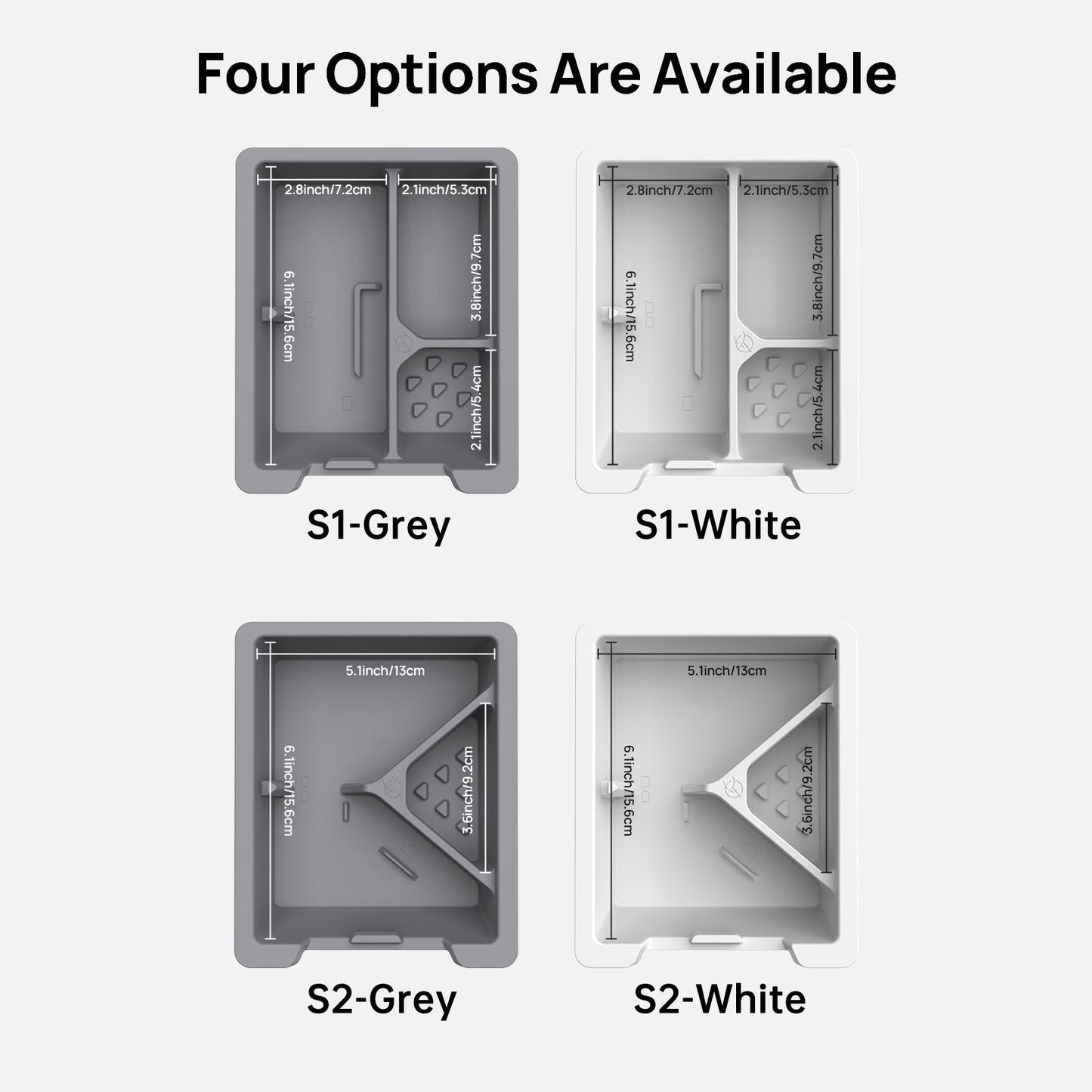 Model 3/Y Center Console Organizer, Cubby Drawer Storage Box S2-White