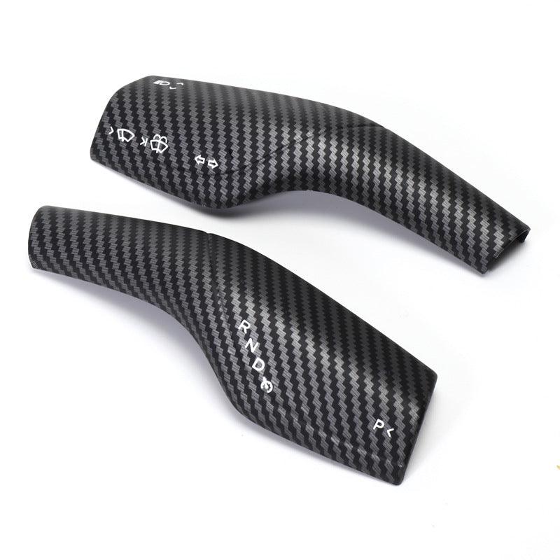 Turn Signal Stalk Covers for Model 3/Y (2017-2023) Matte Carbon Fiber