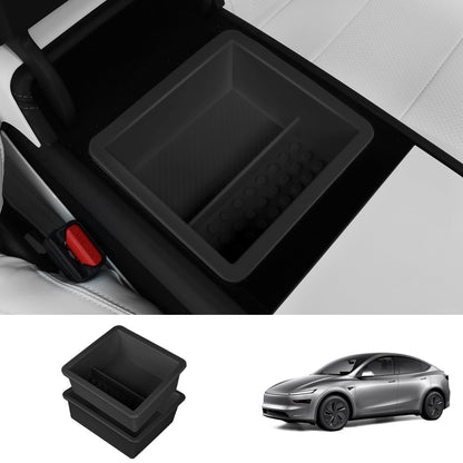 Center Console & Armrest Storage Box for Tesla Model Y Juniper 2025+ Armrest Box Storage Box Black