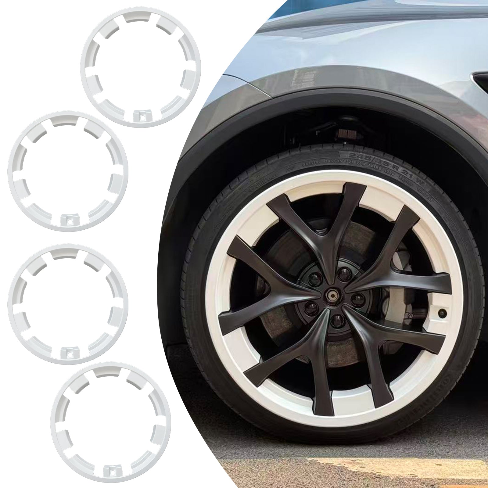 21 inch Rim Guard Hubcap Cover for Model Y Juniper Performance