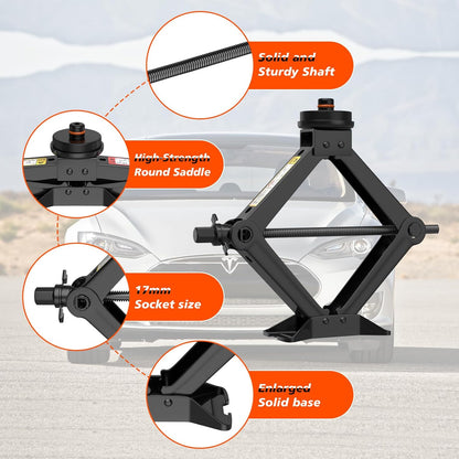 2.5 Ton Car Jack for Tesla Model Y/3/S/X Wheel Repair Tire Changing Kits