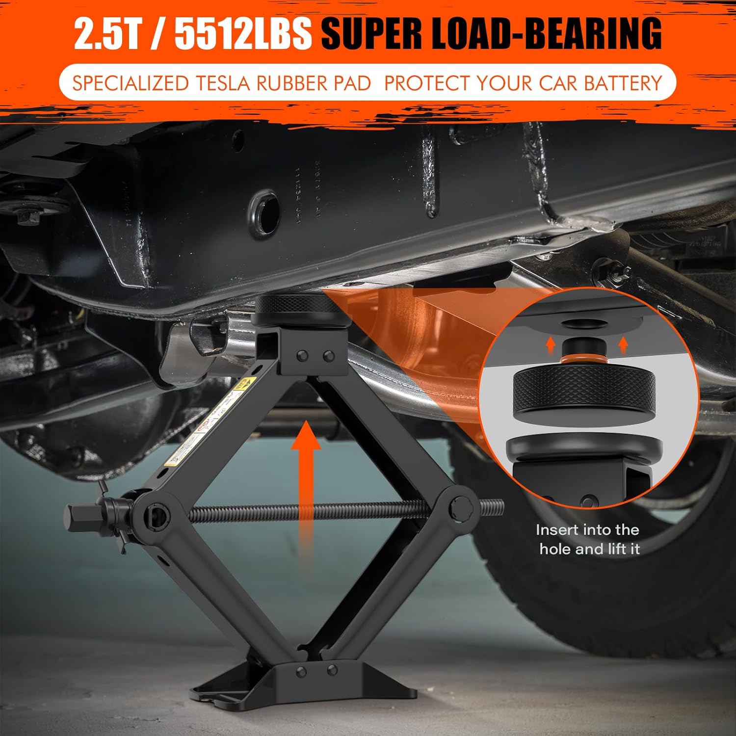 2.5 Ton Car Jack for Tesla Model Y/3/S/X Wheel Repair Tire Changing Kits