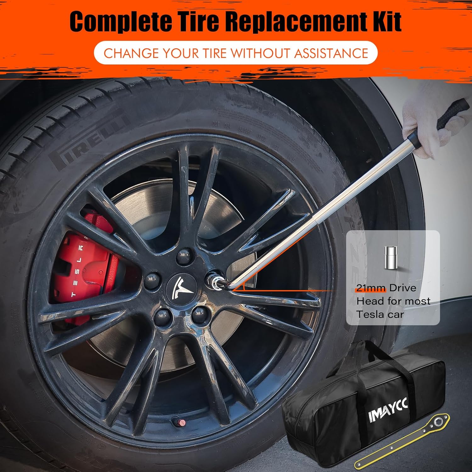 2.5 Ton Car Jack for Tesla Model Y/3/S/X Wheel Repair Tire Changing Kits