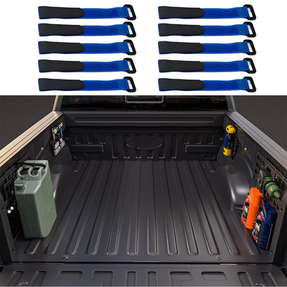 Reusable Hook and Loop Fastening Straps for Cybertruck Blue 10 Pcs