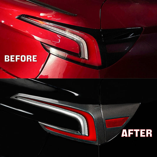 [Real Carbon Fiber] 2024 Model 3 Highland Real carbon fiber tail light frame (2 pcs)