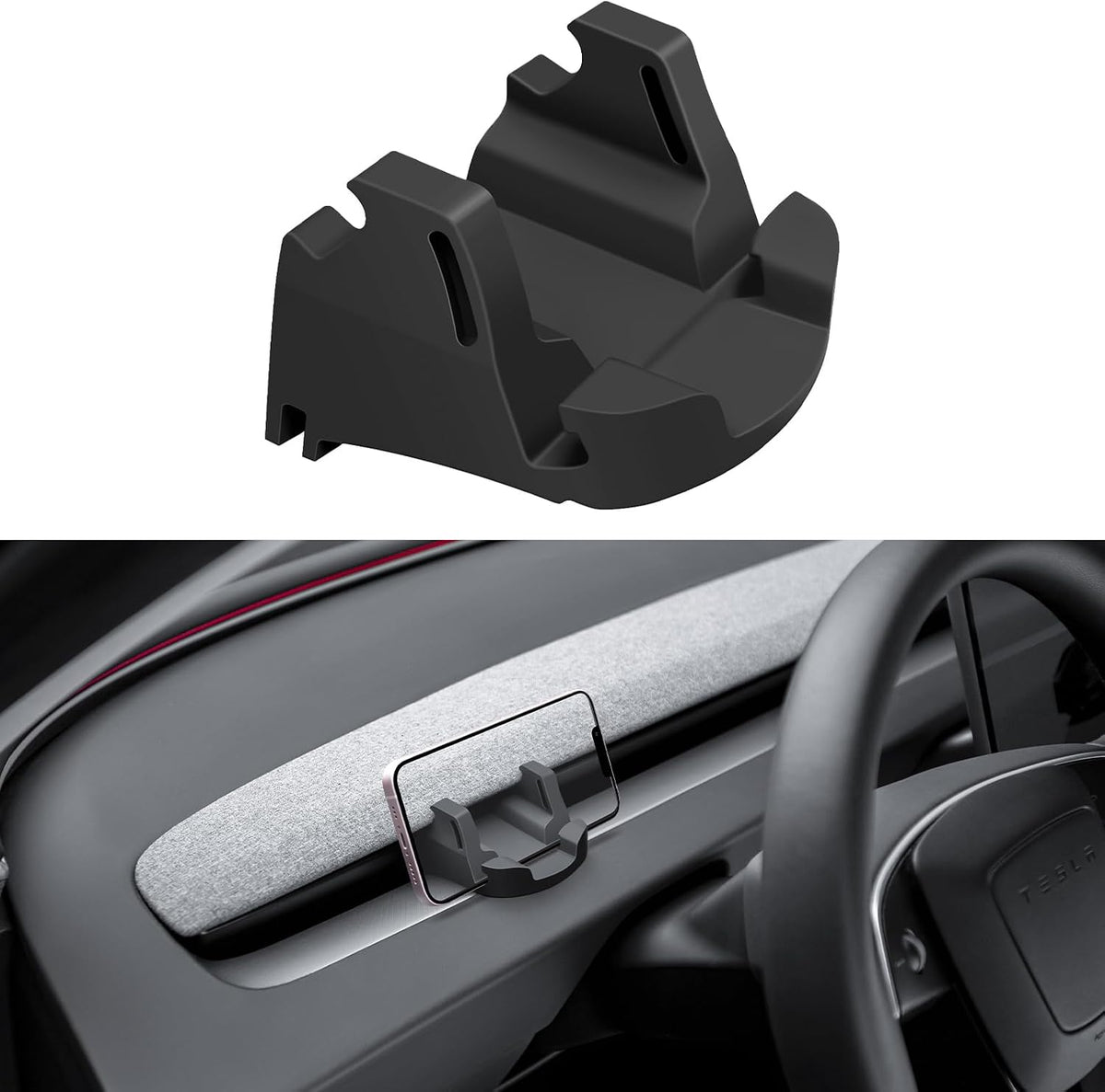 Dashboard TPE Phone Holder For Tesla Model 3 Highland 2024+/ Model Y Juniper 2025+