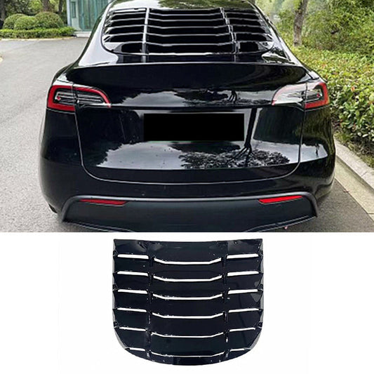 Rear Window Louver for Tesla Model Y 2020-2024- Modified Rear Shutters and Rear Sunshade Decoration Glossy Black