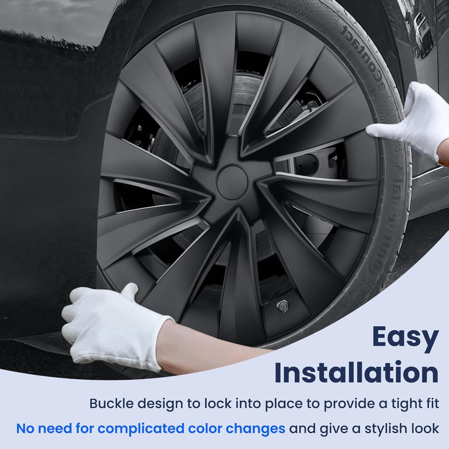 Helix 2.0 Style Wheel Hubcaps (Set of 4) for Tesla 2025+ Model Y Juniper 20''