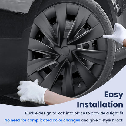 Helix 2.0 Style Wheel Hubcaps (Set of 4) for Tesla 2025+ Model Y Juniper 20''
