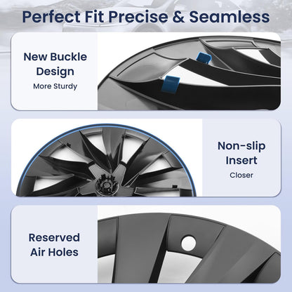 Helix 2.0 Style Wheel Hubcaps (Set of 4) for Tesla 2025+ Model Y Juniper 20''