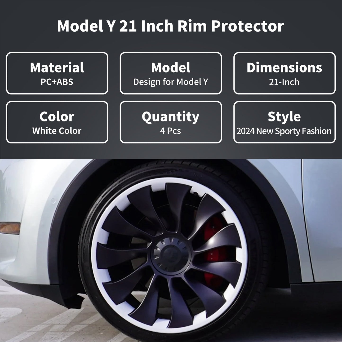 21" Wheel Hub Protection Ring for Tesla Model Y