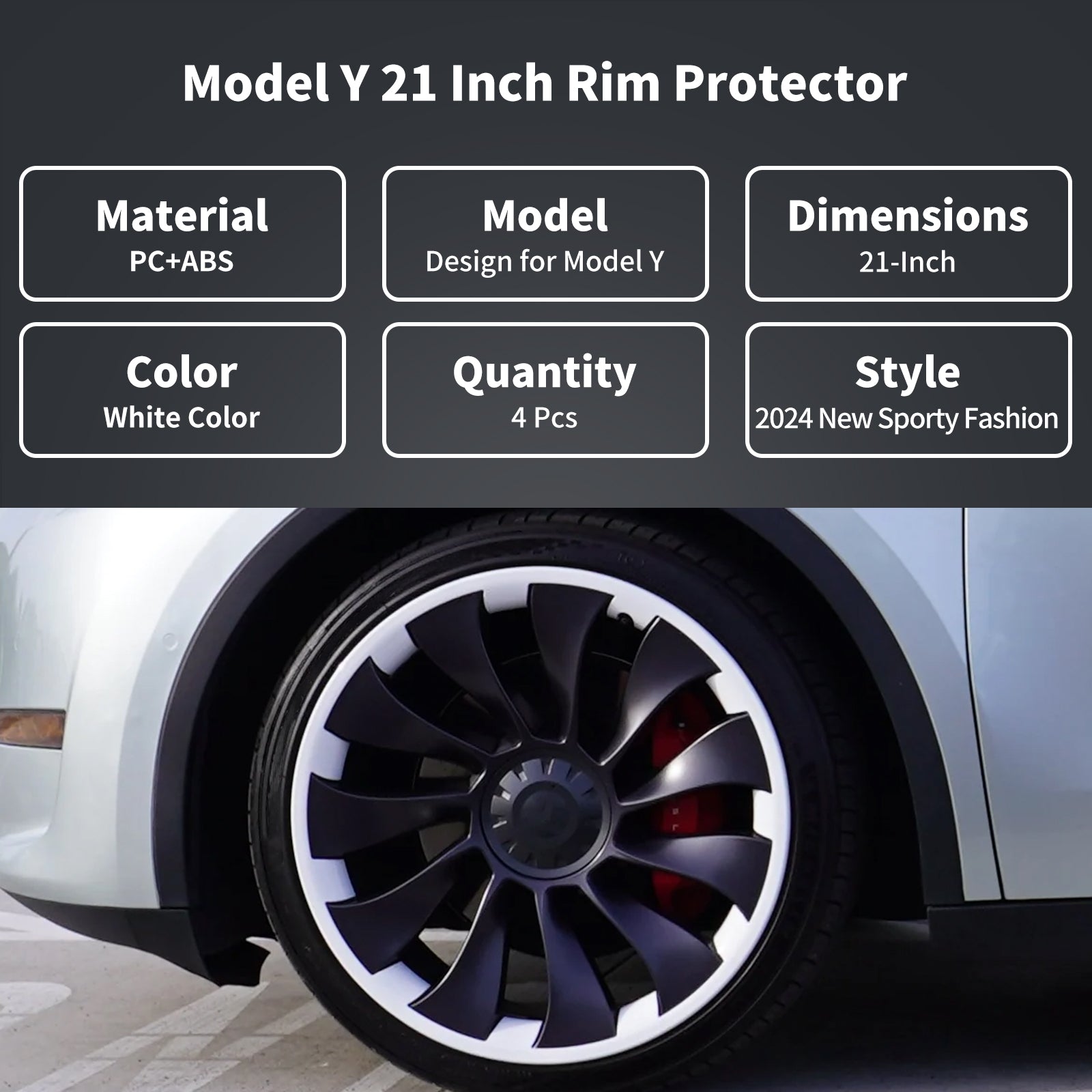21" Wheel Hub Protection Ring for Tesla Model Y