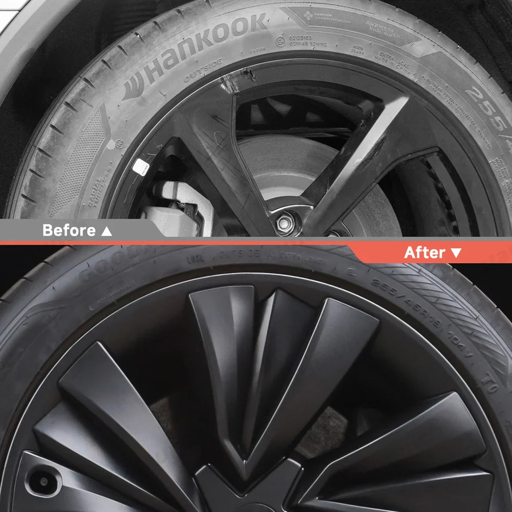 19'' Crossflow Wheel Cover Hubcaps for Tesla Model Y Juniper 2025+ – Turbine Styles (Set of 4)