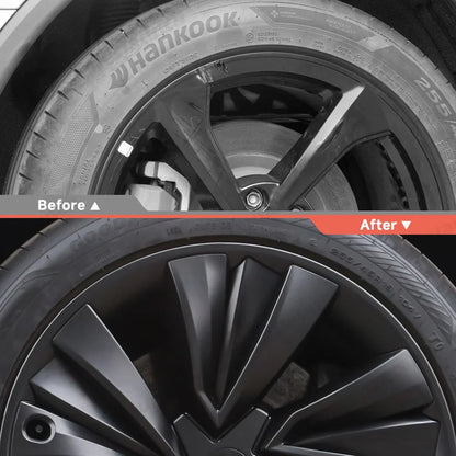 19'' Crossflow Wheel Cover Hubcaps for Tesla Model Y Juniper 2025+ – Turbine Styles (Set of 4)