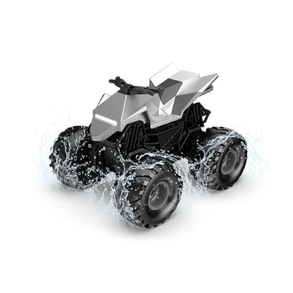 1:20 Scale Cybertruck-Inspired Amphibious RC Toy Car — 4WD Off-Road All-Terrain Truck TCS25 Motorcycle (Standard) Silver