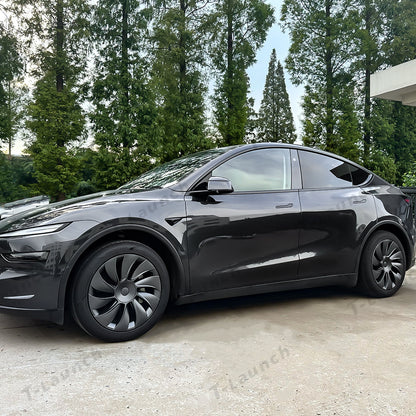 19'' Crossflow Hubcaps Wheel Covers – Spiral Spoke Style for Tesla Model Y Juniper 2025+ (Set of 4)