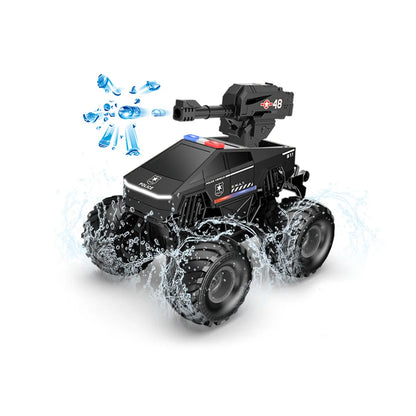 1:20 Scale Cybertruck-Inspired Amphibious RC Toy Car — 4WD Off-Road All-Terrain Truck TCS15 Pickup (Water Bullet) Black
