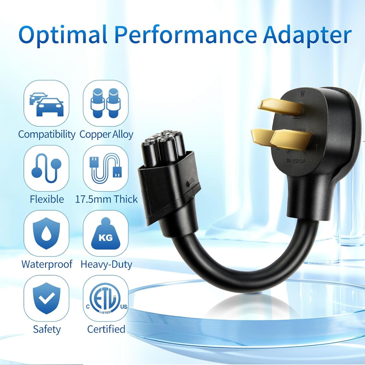 240V 32 AMP NEMA 10-30 Adapter Gen 2 fast Charging for Tesla Model S/3/X/Y