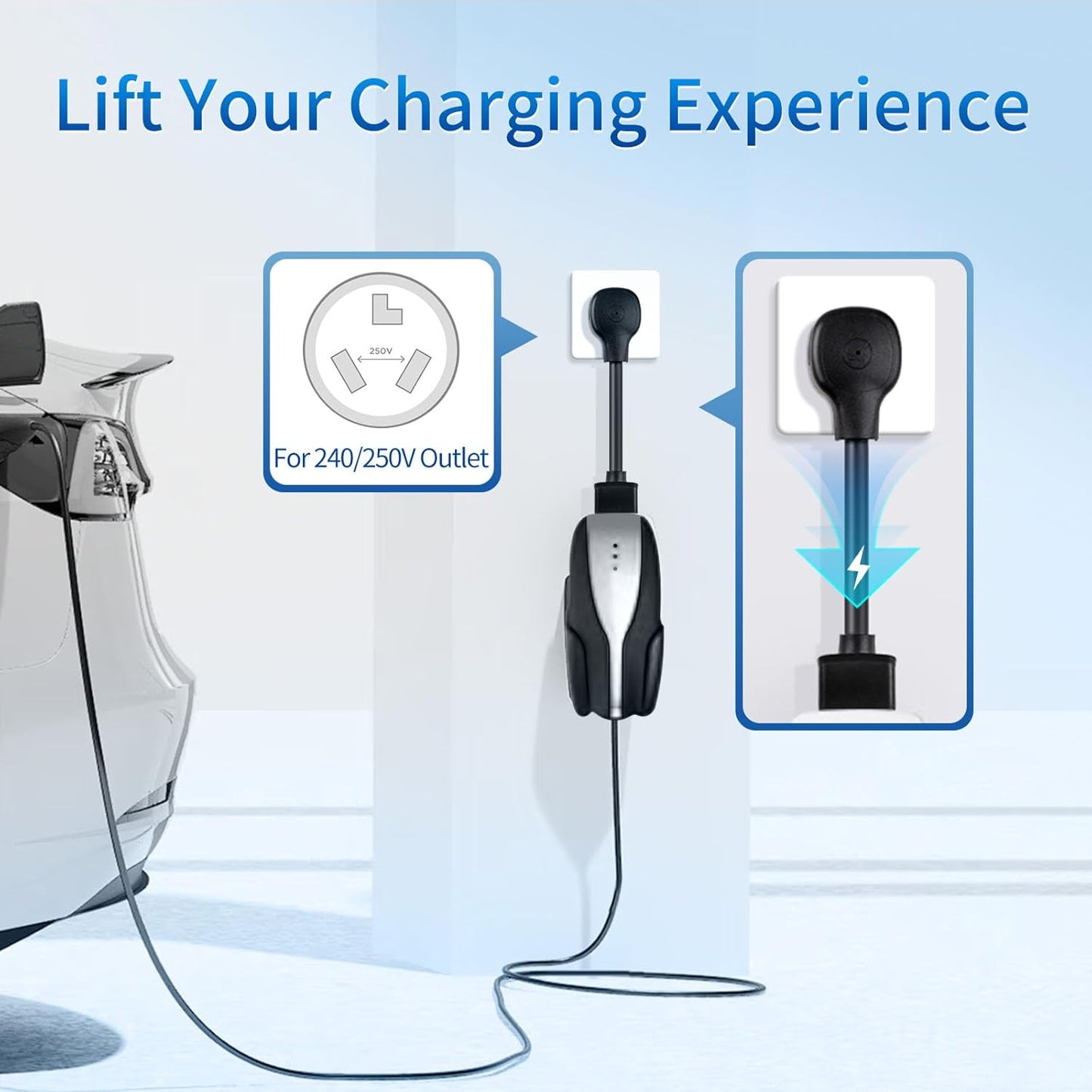 240V 32 AMP NEMA 10-30 Adapter Gen 2 fast Charging for Tesla Model S/3/X/Y