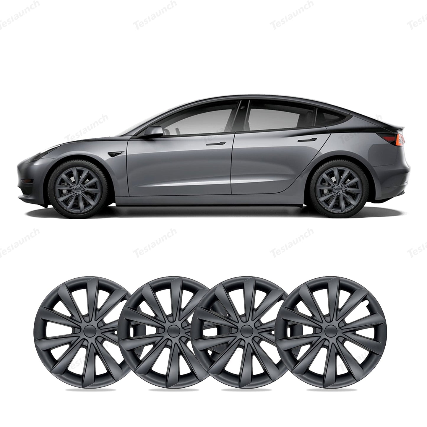 Model 3 18'' Aero Wheels Cover Hubcaps Replacement 4PCS for Tesla (2017-2023)