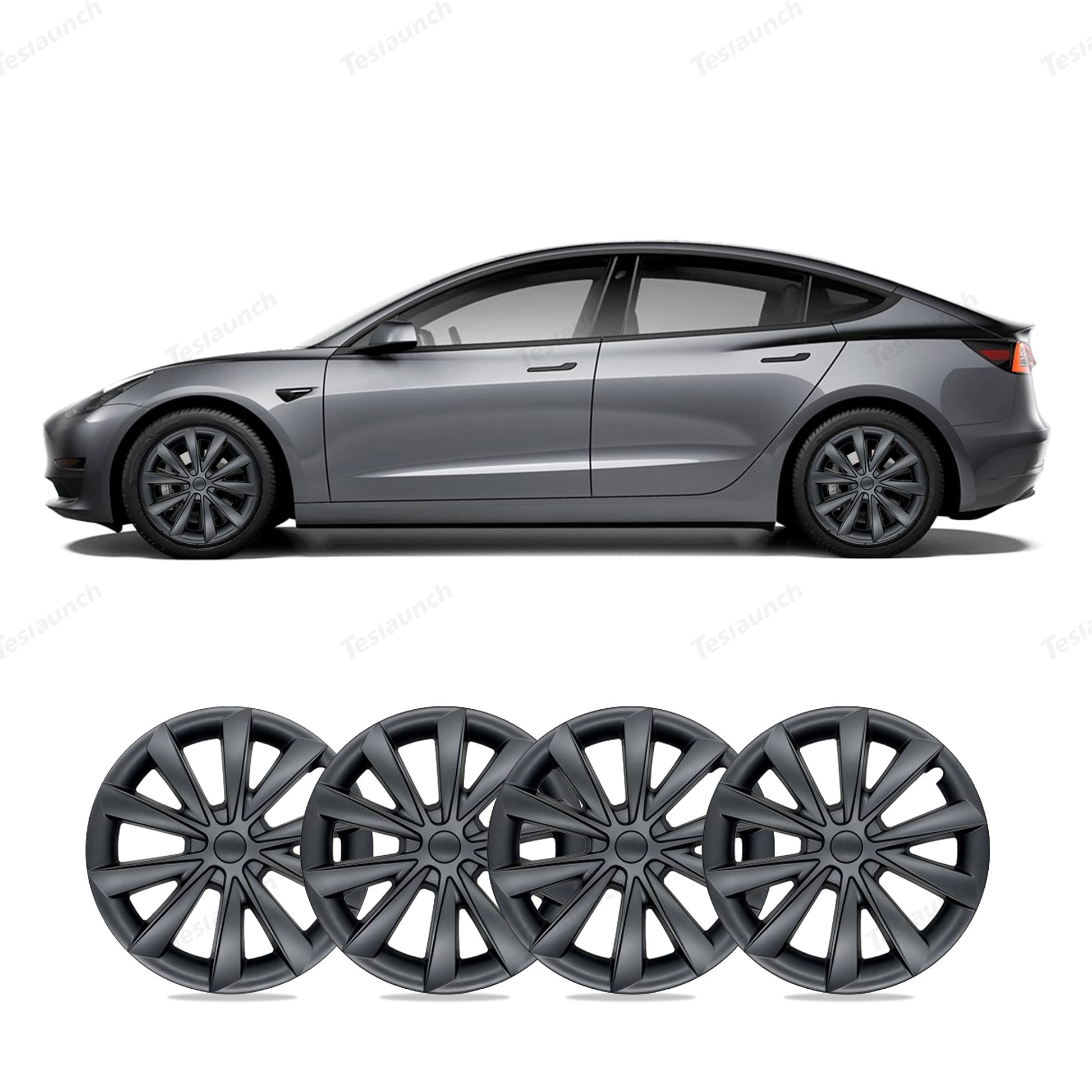 Model 3 18'' Aero Wheels Cover Hubcaps Replacement 4PCS for Tesla (2017-2023)