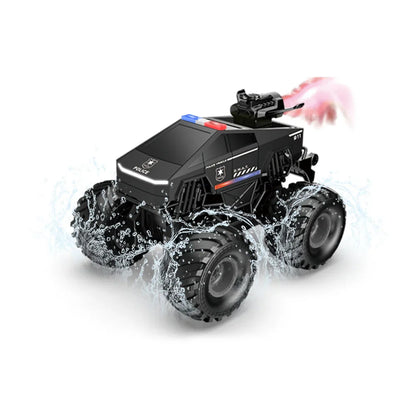 1:20 Scale Cybertruck-Inspired Amphibious RC Toy Car — 4WD Off-Road All-Terrain Truck TCS13 Pickup (Spray) Black
