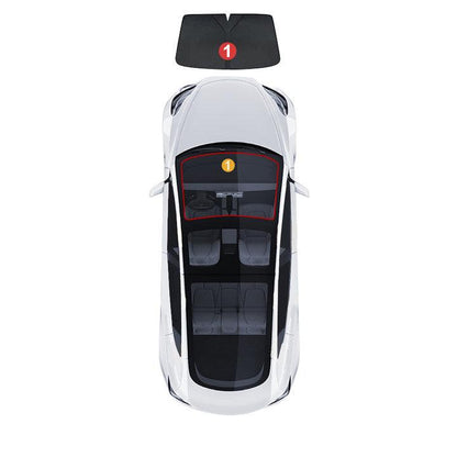 Model S(2012-2025) Privacy Thermal Insulated Curtains Window Camping Sunshades for Tesla Front Windshield