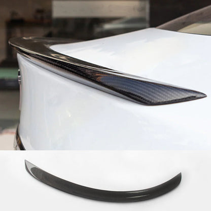 [Real Carbon Fiber] OEM Rear Trunk Lip Spoiler for Tesla Model S 2014+ Glossy