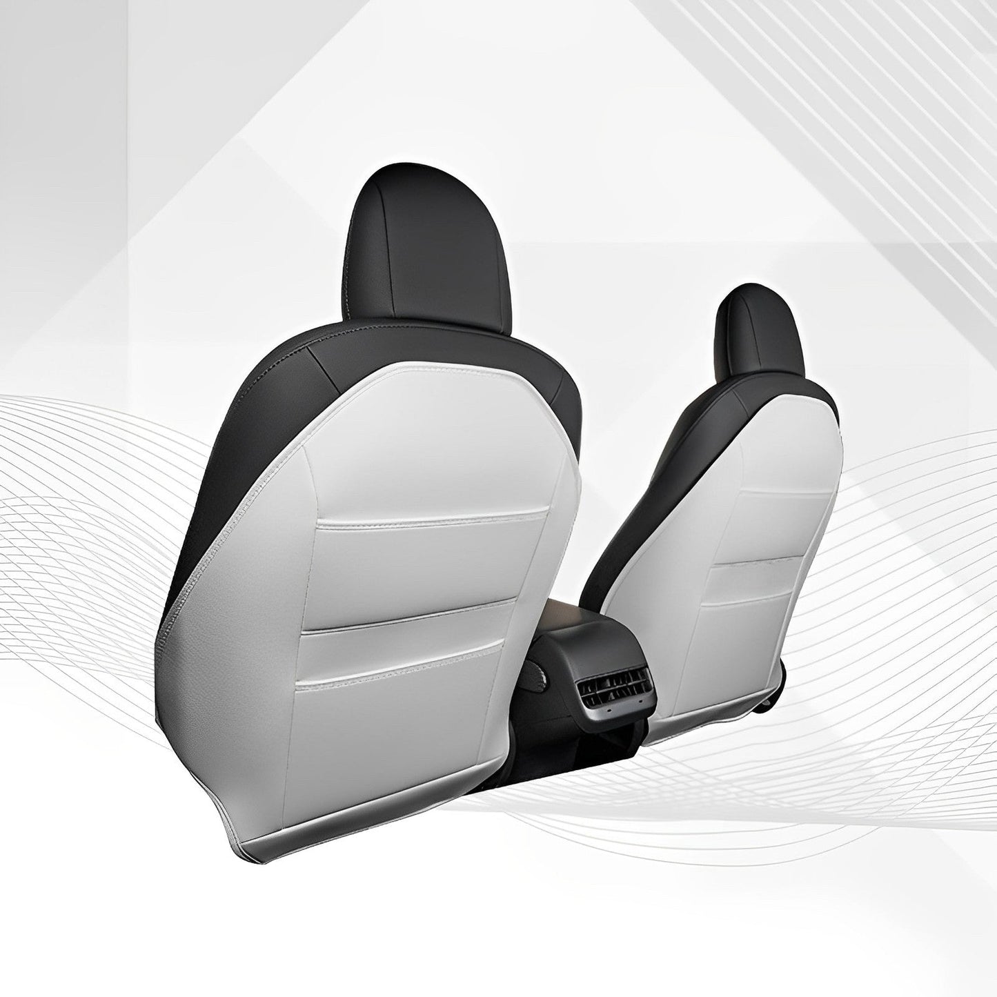 Model 3/Y Seat Kick Protection Cover - Seat Rear Side Cover (1 Pair) Full-Cover (1 Pair) White