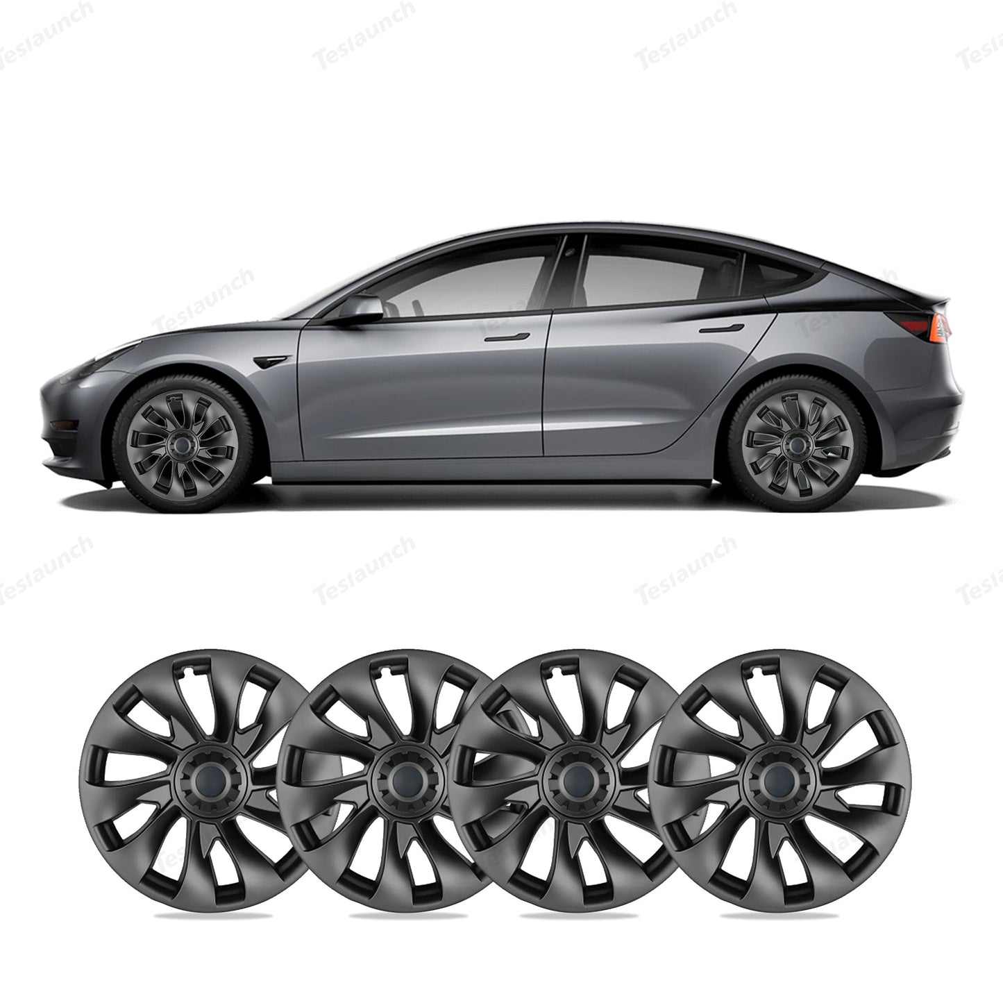 Model 3 18'' Aero Wheels Cover Hubcaps Replacement 4PCS for Tesla (2017-2023)