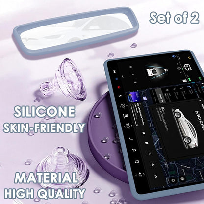 2PCS Screen Rear view Mirror Protector Trim Frame For Tesla Model 3 Y