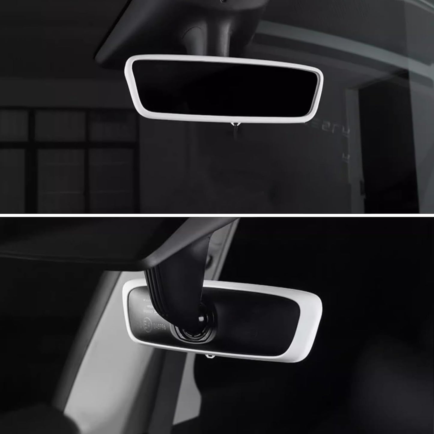 2PCS Screen Rear view Mirror Protector Trim Frame For Tesla Model 3 Y