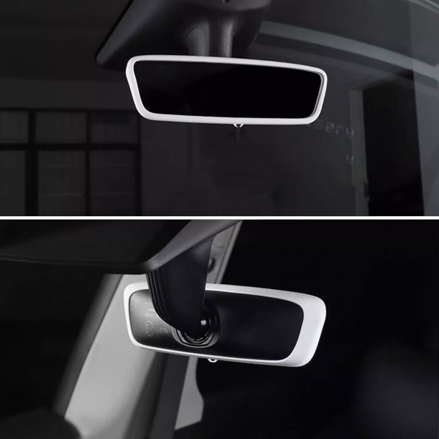 2PCS Screen Rear view Mirror Protector Trim Frame For Tesla Model 3 Y