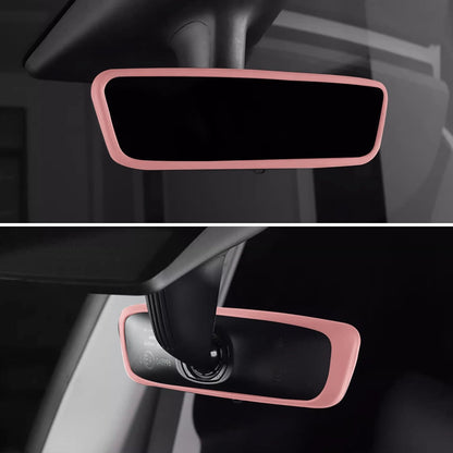 2PCS Screen Rear view Mirror Protector Trim Frame For Tesla Model 3 Y