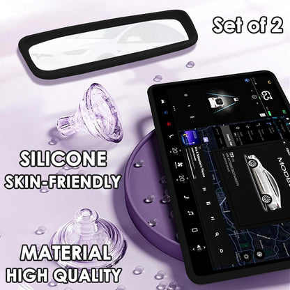 2PCS Screen Rear view Mirror Protector Trim Frame For Tesla Model 3 Y